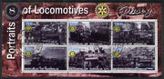 Somalia 2002 Portraits of Locomotives #3 perf sheetlet containing six values each with Rotary Logo, fine cto used