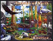 Kyrgyzstan 2004 Fauna of the World - Swamps of N America perf sheetlet containing 6 values cto used