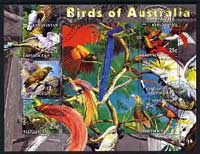 Kyrgyzstan 2004 Fauna of the World - Birds of Australia perf sheetlet containing 6 values cto used