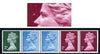 Great Britain 1971 Machin multi-value coil (2p,1/2p,1/2p,1p,1p) with constant variety 'tiny coloured dot on temple on 1st 1p' (ex G1 coil roll 2) unmounted mint