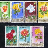 Mongolia 1988 Roses perf set of 7 values unmounted mint, SG 1920-26
