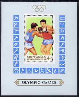 Mongolia 1988 Seoul Olympic Games perf m/sheet (Boxing) unmounted mint, SG MS 1943