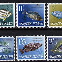 Norfolk Island 1962 Fishes set of 6 unmounted mint SG 43-48