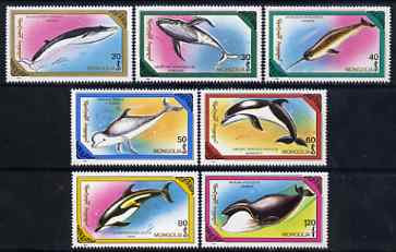 Mongolia 1990 Marine Mammals perf set of 7 values unmounted mint SG 2113-19