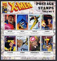 Mongolia 1995 X-Men (comic strip) perf sheetlet containing set of 8 values unmounted mint, SG 2511a