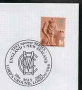 Postmark - Great Britain 2004 cover for npower Test Series England v New Zealand with illustrated MCC/Lords cancel