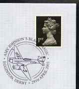 Postmark - Great Britain 2003 cover for Amy Johnson's Black Magic with illustrated Egginton, Derby cancel