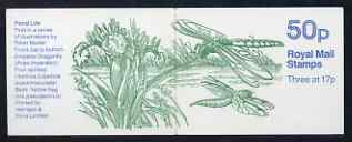 Great Britain 1986-87 Pond Life #1 (Dragonfly) 50p booklet complete, SG FB32
