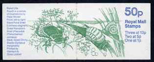 Great Britain 1986-87 Pond Life #4 (Snails & Beetles) 50p booklet complete, SG FB36