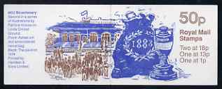 Great Britain 1987-88 MCC Bicentenary #2 (Ashes Urn) 50p booklet complete, SG FB40