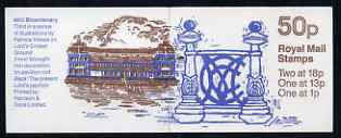 Great Britain 1987-88 MCC Bicentenary #3 (Lords Pavilion & Wrought Iron) 50p booklet complete, SG FB41