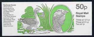 Great Britain 1982-83 Rare Farm Animals #3 (Toulouse Goose) 50p booklet complete, SG FB25