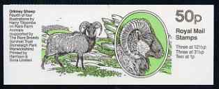 Great Britain 1982-83 Rare Farm Animals #4 (Orkney Sheep) 50p booklet complete, SG FB26