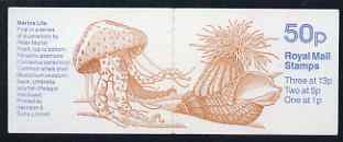 Great Britain 1988-89 Marine Life #1 (Anemone on Whelk Shell) 50p booklet complete, SG FB50