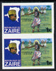 Zaire 1979 River Expedition 1k Ntore Dancer imperf pair unmounted mint SG 952var