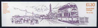Great Britain 1984-85 Trams #3 (Blackpool) £1.30 folded booklet with margin at left SG FL5A