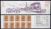 Great Britain 1984-85 Trams #3 (Blackpool) £1.30 folded booklet with margin at right SG FL5B