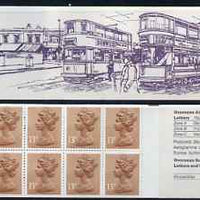 Great Britain 1984-85 Trams #4 (London) £1.30 folded booklet with margin at right SG FL6B
