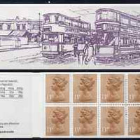 Great Britain 1984-85 Trams #4 (London) £1.30 folded booklet with margin at left SG FL6A