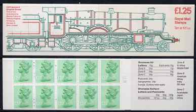Great Britain 1983 Railway Engines #1 (GWR Isambard Kingdom Brunel) £1.25 folded booklet with margin at right SG FK5B
