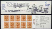 Great Britain 1979-81 Military Aircraft #2 (Sopwith Camel & Vickers Vimy) £1.00 folded booklet with margin at right SG FH2B