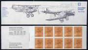 Great Britain 1979-81 Military Aircraft #3 (Hawker Fury & HP Heyford) £1.00 folded booklet with margin at left SG FH3A