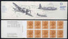 Great Britain 1979-81 Military Aircraft #4 (Hurricane & Wellington) £1.00 folded booklet with margin at left SG FH4A