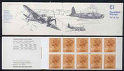Great Britain 1979-81 Military Aircraft #4 (Hurricane & Wellington) £1.00 folded booklet with margin at left SG FH4A