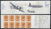 Great Britain 1979-81 Military Aircraft #4 (Hurricane & Wellington) £1.00 folded booklet with margin at right SG FH4B