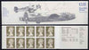 Great Britain 1979-81 Military Aircraft #5 (Spitfire & Lancaster) £1.15 folded booklet with margin at right SG FI1B