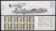 Great Britain 1979-81 Military Aircraft #5 (Spitfire & Lancaster) £1.15 folded booklet with margin at right SG FI1B