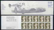 Great Britain 1979-81 Military Aircraft #5 (Spitfire & Lancaster) £1.15 folded booklet with margin at left SG FI1A