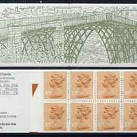 Great Britain 1979-81 Industrial Archaeology Series #1 (Ironbridge, Telford) £1.00 folded booklet with margin at left SG FH1A