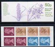 Great Britain 1984-85 Orchids #4 (Cymbidium) 50p folded booklet complete, SG FB30