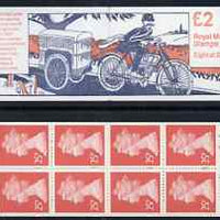 Great Britain 1993-94 Postal Vehicles #1 (Motorised Cycle-Carrier) £2 folded booklet complete, SG FW1