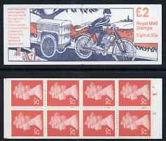 Great Britain 1993-94 Postal Vehicles #1 (Motorised Cycle-Carrier) £2 folded booklet complete, SG FW1