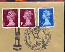 Postmark - Great Britain 1977 cover for Prudential Trophy Australia v England with illustrated Manchester cancel