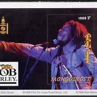 Mongolia 1998 Bob Marley perf m/sheet unmounted mint