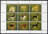 Touva 1999 Dogs #09 perf sheetlet containing set of 9 values unmounted mint