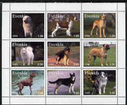 Evenkia Republic 1999 Dogs perf sheetlet containing set of 9 values unmounted mint