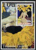 Myanmar 2001 Toulouse-Lautrec perf m/sheet containing 1 x 300k value fine cto used