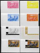 Rwanda 1972 Guineafowl 32f (from Akagera National Park set) the set of 8 imperf progressive proofs comprising the 5 individual colours plus 2, 3 and 4-colour composites, as SG 463