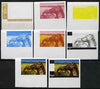 Rwanda 1972 Hyenas 18f (from Akagera National Park set) the set of 8 imperf progressive proofs comprising the 5 individual colours plus 2, 3 and 4-colour composites, as SG 462