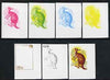 Niue 1984 Kangaroo $2.50 (from Ausipex set) the set of 7 imperf progressive proofs comprising the 5 individual colours plus 2 and 3-colour composites, as SG 559
