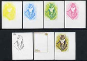 Niue 1984 Koala Bear 35c (from Ausipex set) the set of 7 imperf progressive proofs comprising the 5 individual colours plus 2 and 3-colour composites, as SG 553