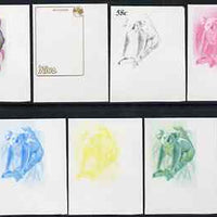 Niue 1984 Koala Bear 58c (from Ausipex set) the set of 7 imperf progressive proofs comprising the 5 individual colours plus 2 and 3-colour composites, as SG 555