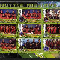 Malawi 2010 Space Shuttle Missions #05 perf sheetlet containing 9 values fine cto used