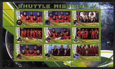 Malawi 2010 Space Shuttle Missions #05 perf sheetlet containing 9 values unmounted mint