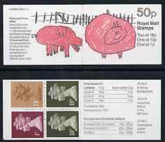 Great Britain 1988 London Zoo #1 (Child's Drawing of Pigs) 50p booklet complete, SG FB47