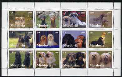 Mordovia Republic 2000 Dogs perf sheetlet containing set of 12 values unmounted mint
